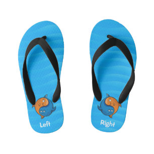 Enfants Yin Yang Fish Cartoon Les tongs de l'enfant