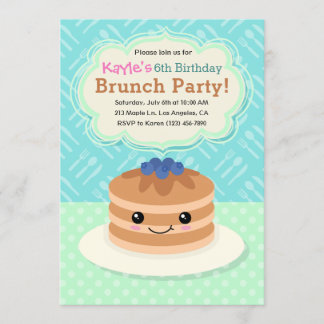 Enfants Yummy Brunch Anniversaire Fête Invitation