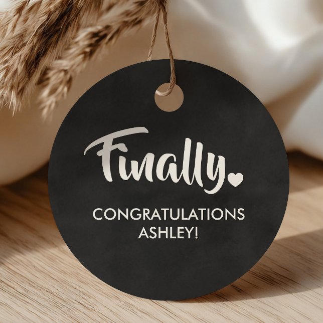 Enfin Étiquettes, Étiquette de cadeau de fin d'étu (Créateur téléchargé)