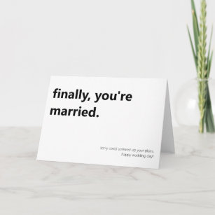 Enfin vous êtes marié mariage jour plié carte
