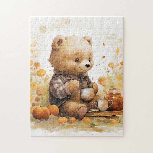 Engaging Bear Illustration Jigsaw Puzzle (Vertical)