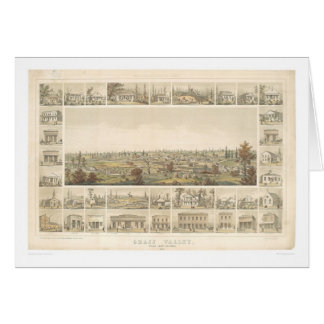 Engazonnez la vallée, la carte panoramique 1858