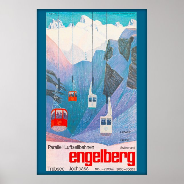 Engelberg Suisse, Affiche de ski (Devant)