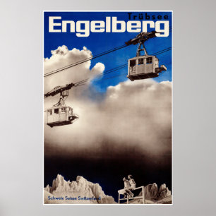 Engelberg, Suisse, Affiche de ski