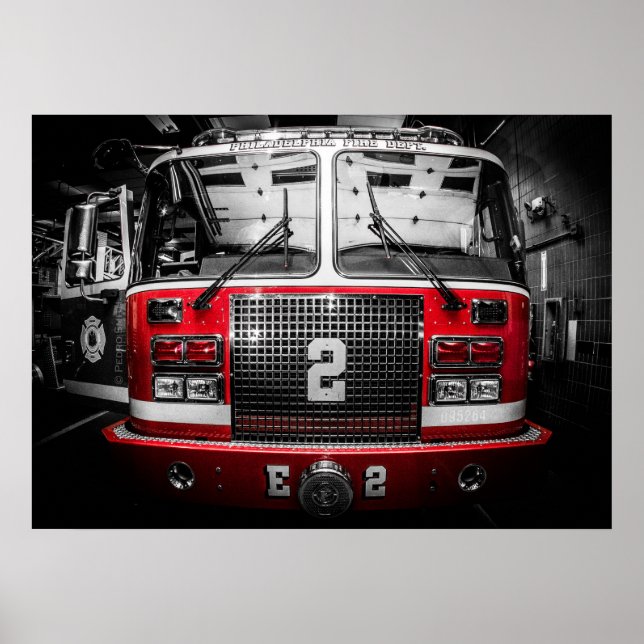 Engine 2 - Red Fisheye Poster - 28" x 20" (Devant)