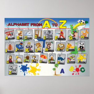 English Grammar Alphabet poster