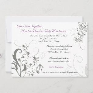 English Special Order Vines et Floral Invitation