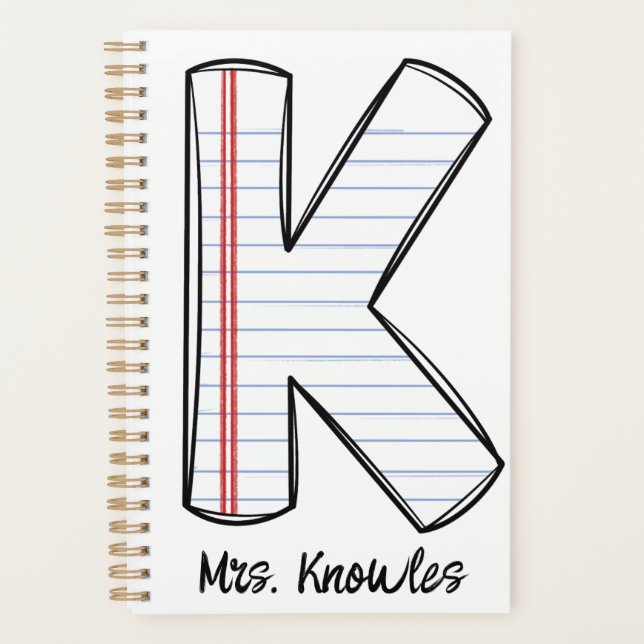 English Teacher Planner with Notebook Initial (Devant)