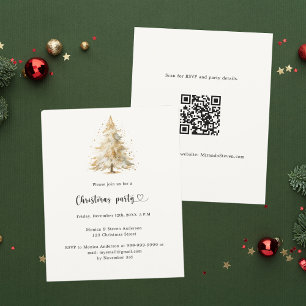 Enneigement de pin blanc QR Christmas Party invita