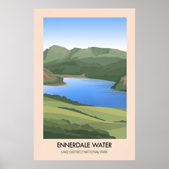 Ennerdale Water Affiche de voyage dans le Lake Dis (Devant)