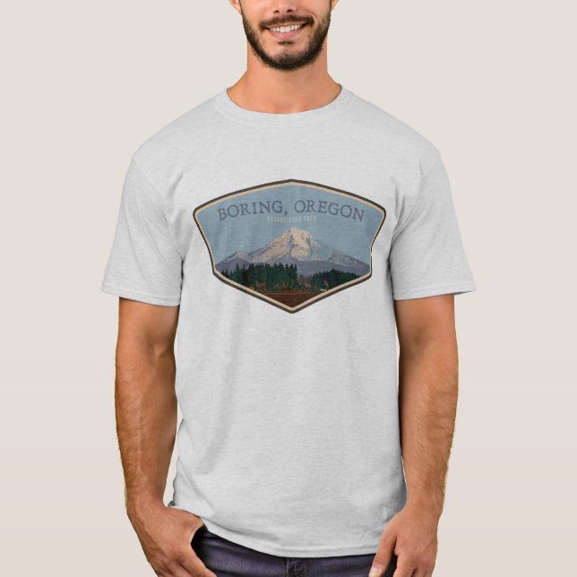 Ennuyeux, Oregon | T-shirt homme Mt Hood (Devant)