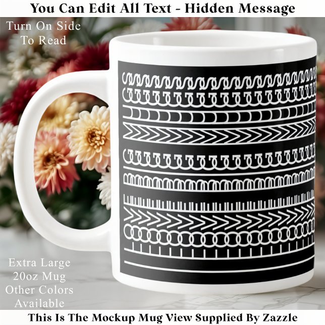 Énorme J'aime les grands mugs Message caché person (Créateur téléchargé)