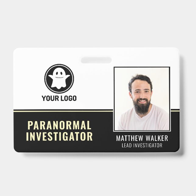 Enquêteur paranormal Chasseur de fantômes Badge de (Avant)