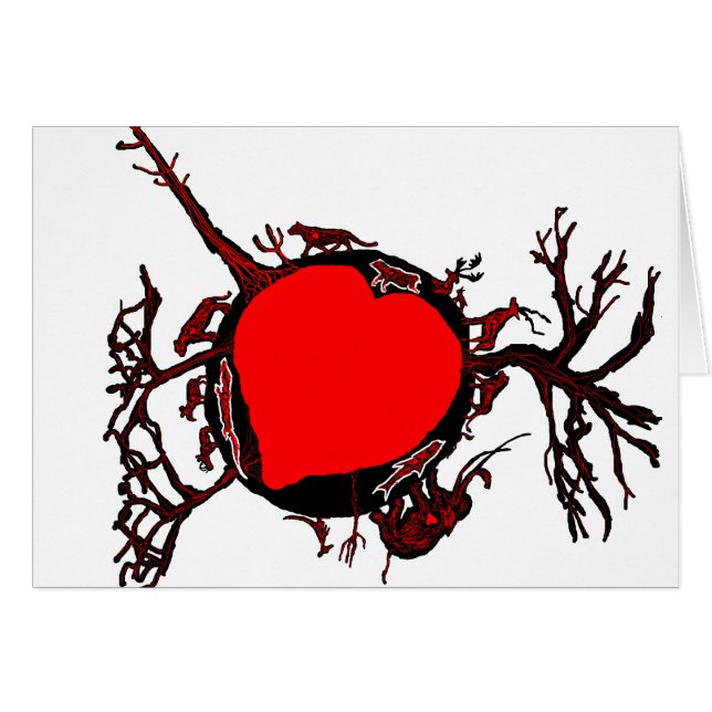 Enraciné dans la carte d'amour (Devant horizontal)