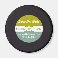 Enregistrement rond Enregistrer la date Magnet - t