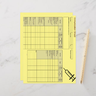 Enregistrements d'immunisation des créatures les p