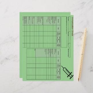 Enregistrements d'immunisation des créatures les p