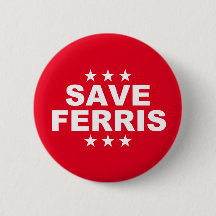 Enregistrer Ferris Rouge Élection Pin Badge