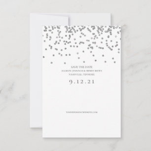 Enregistrer la carte Confetti Mariage date Parties