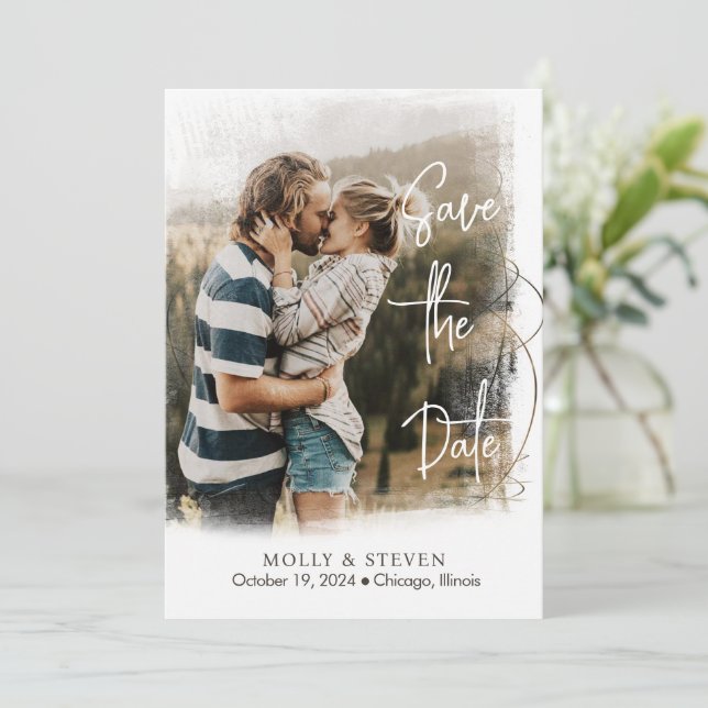 Enregistrer la carte Date avec le Faire-part Photo (Debout devant)