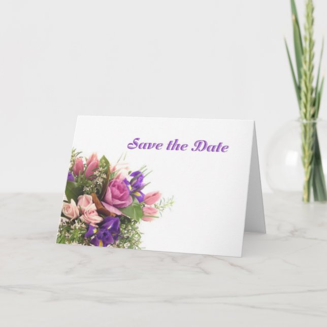 Enregistrer la carte Date Spring Flowers (Devant)