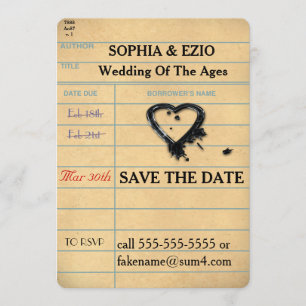 Enregistrer la carte de bibliothèque de dates