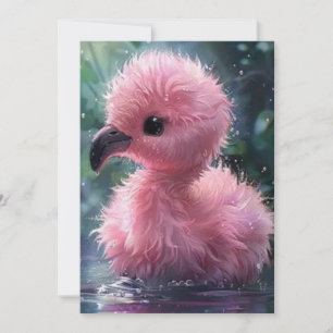 Enregistrer la carte de Flamant rose de date