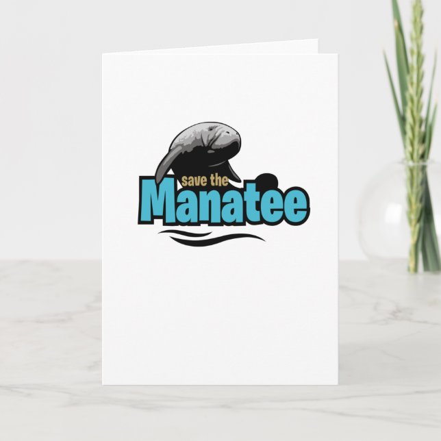 Enregistrer La Carte De Vacances Manatee (Devant)