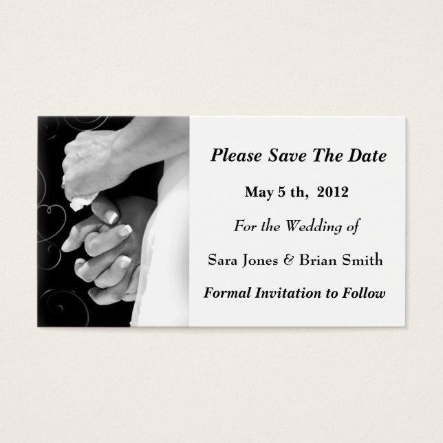 Enregistrer La Carte Mariage Date (Devant)