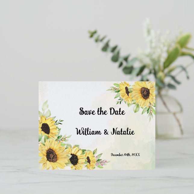 Enregistrer la carte postale Invitation Date Foil (Debout devant)