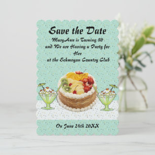 Enregistrer la date Anniversaire Invitation de fêt