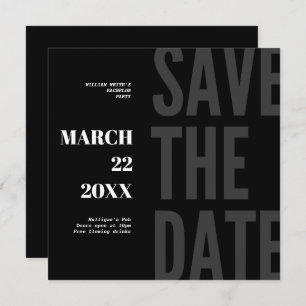 Enregistrer La Date Bachelor Party Invitation Mini
