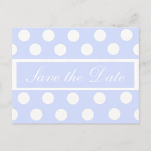 Enregistrer la date Blue Polka Dot Photo Carte pos