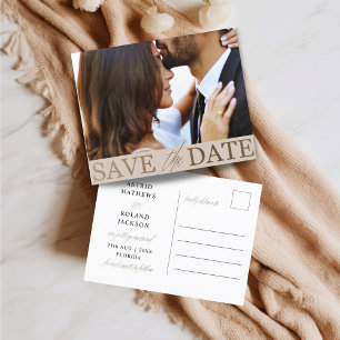 Enregistrer La Date Budget Faux Or & Beige
