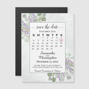 Enregistrer la date Calendrier Eucalyptus Lavender