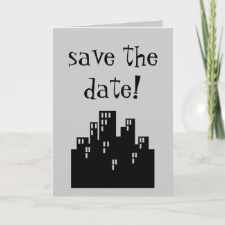 enregistrer la date ! carte avec la ville skyline