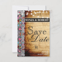 Enregistrer la date - Carte Kalocsai hongroise