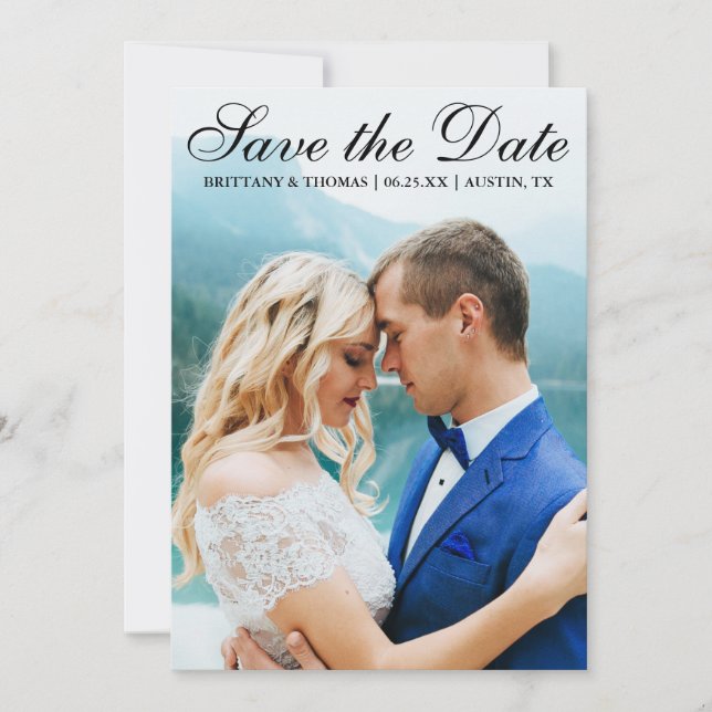 Enregistrer la date Carte photo moderne SB (Devant)