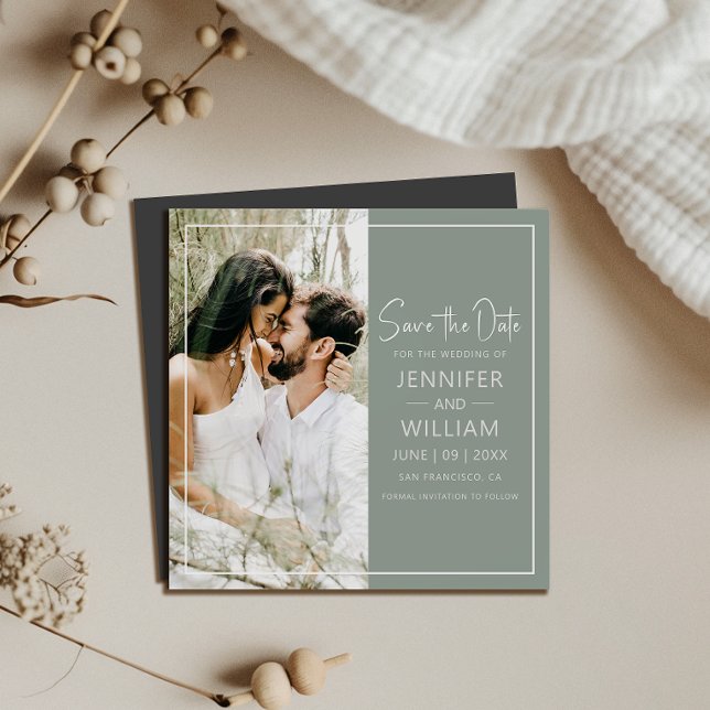 Enregistrer la date classique Mariage photo magnét (Make your wedding unforgettable with a Save the Date magnet—stylish, practical, and easy to display!)