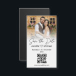 enregistrer la date code qr couple photo aimant mi<br><div class="desc">élégant enregistrer la date qr code couple photo aimant minimal</div>