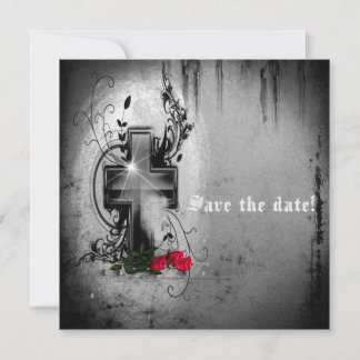 Enregistrer la date Croix gothique et Invitation R