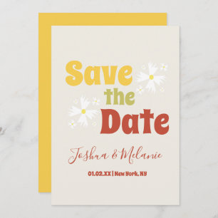 Enregistrer la date Daisy Super Floral Invitation