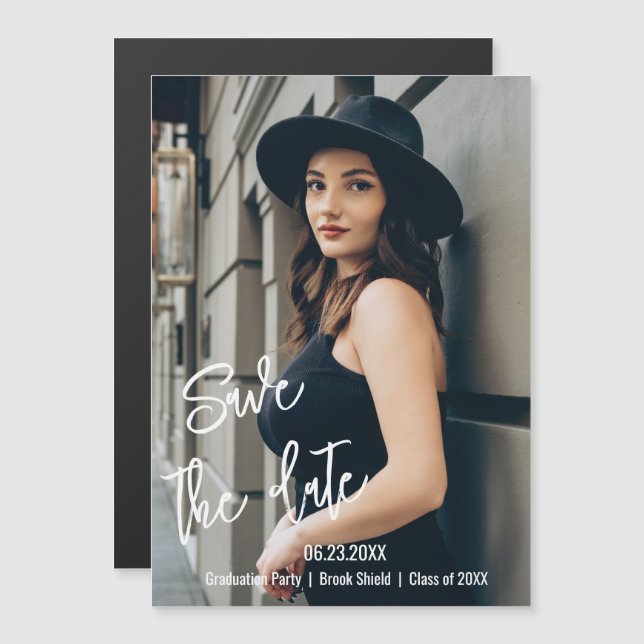 Enregistrer la date de graduation personnalisée Ma (Devant / Derrière)