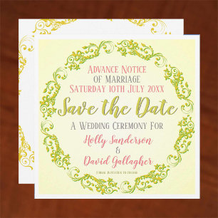 Enregistrer la date de mariage Invitations Circula