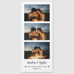 Enregistrer la date Elegant Photo Booth Strip 3 Ph