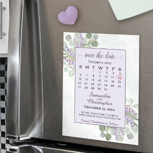 Enregistrer la date Eucalyptus Lavender Calendar M