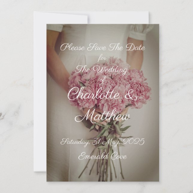 Enregistrer La Date Faire-part de mariage Bride Pe (Devant)