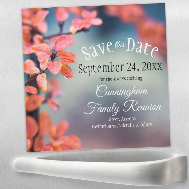 Enregistrer la date Famille Réunion Automne Feuill (Créateur téléchargé)