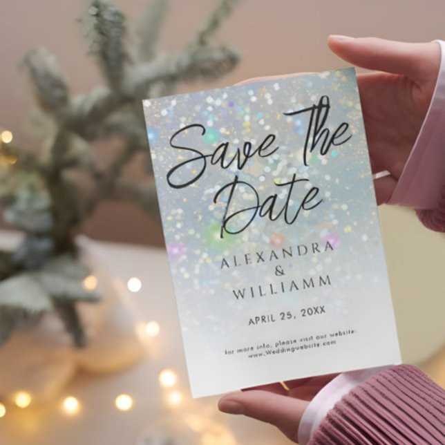 Enregistrer la date Glam Holographic Parties scint (Créateur téléchargé)