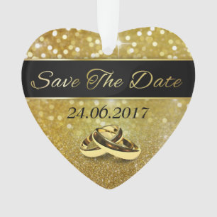 Enregistrer la date Gold Mariage anneaux - Ornemen